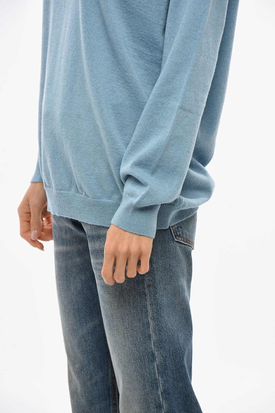 Malo 2750~Cashmere-Blend Crewneck Sweater, view 2