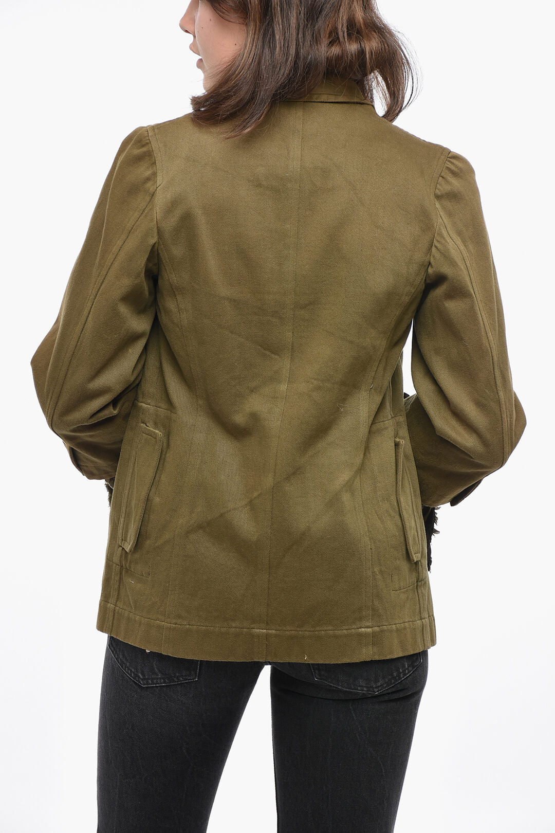 Comme Des Garçons 2800~Cotton Blazer with Ruffle Detail
