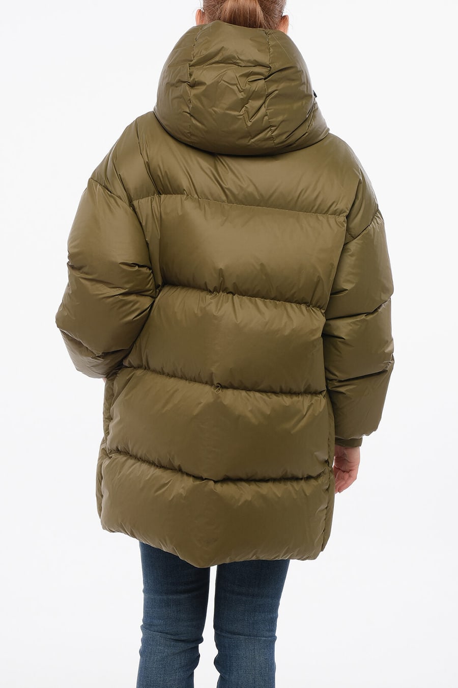 Bacon 2800~Long Down Jacket PUFFA with Hood Collar-Shape, view 2