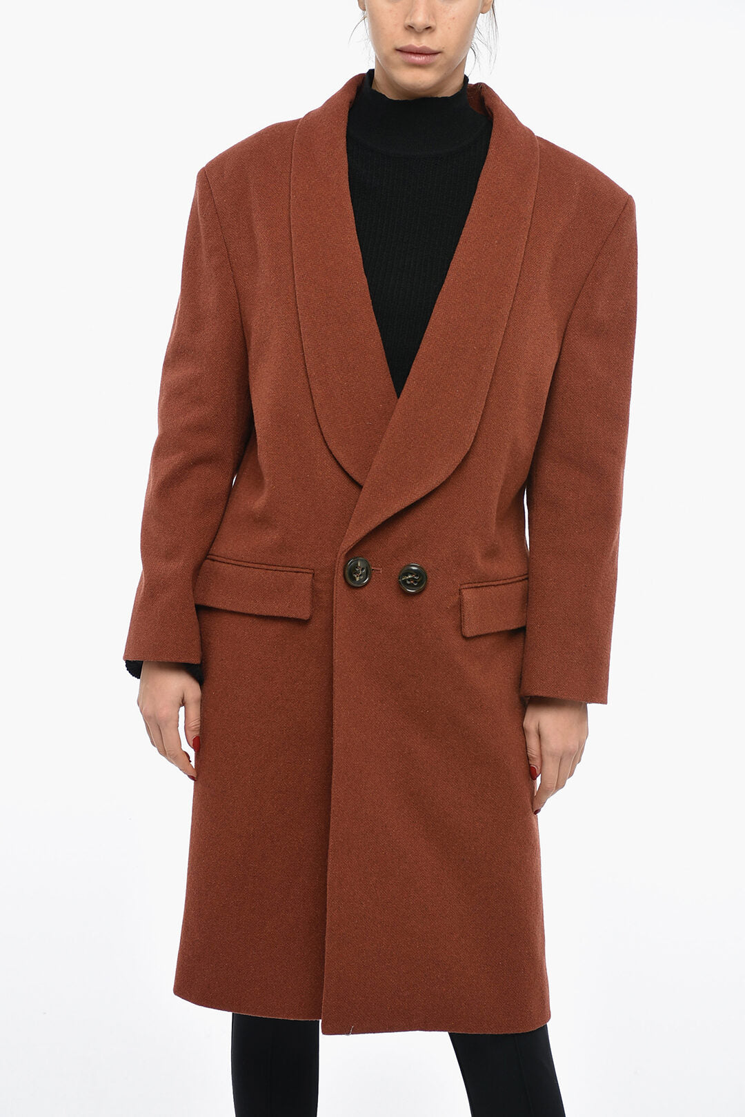Dsquared2 2950~Coat DROP SHOULDER Double-Breasted with Martingale