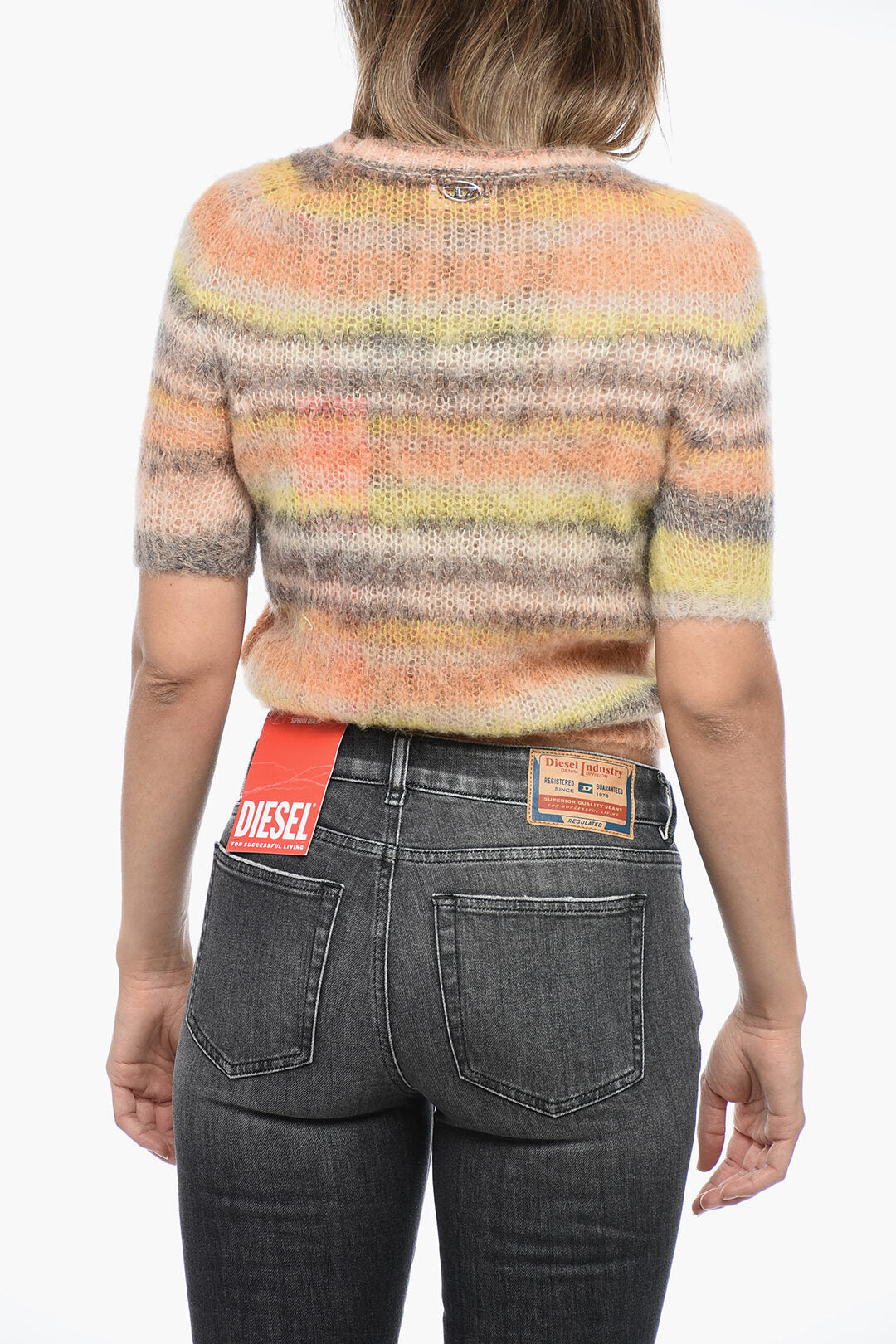 Diesel 2950~Striped Sweater M-ICAELA with Brushed Effect