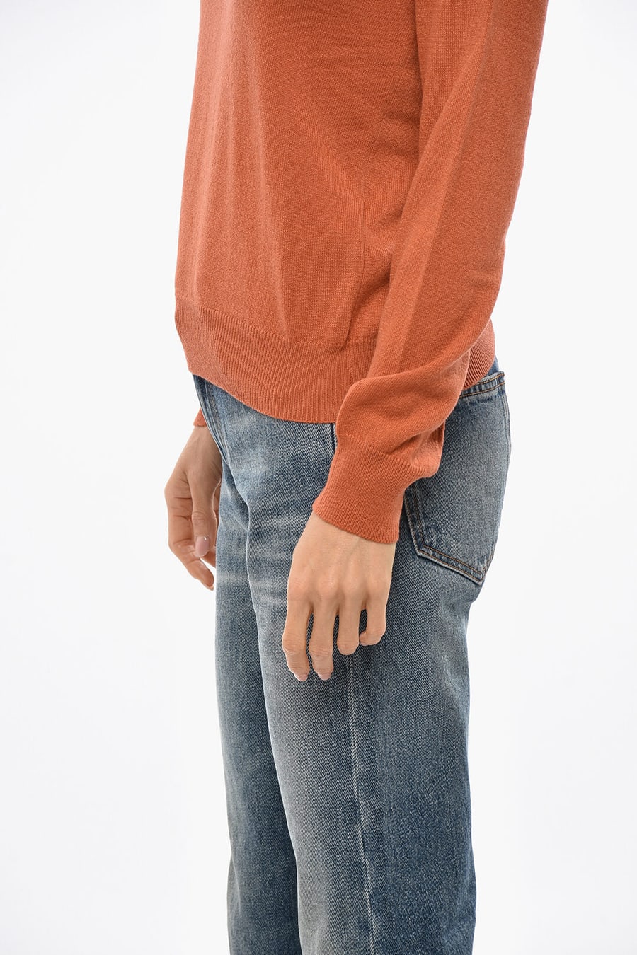 Malo 2950~Virgin Wool and Cashmere Crewneck Sweater, view 2