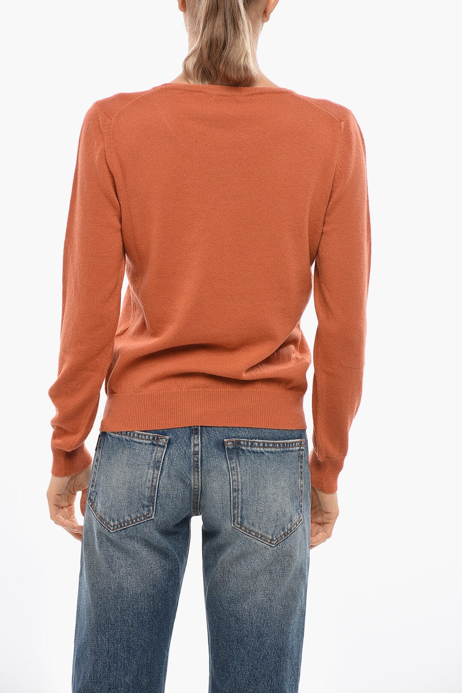 Malo 2950~Virgin Wool and Cashmere Crewneck Sweater, view 3