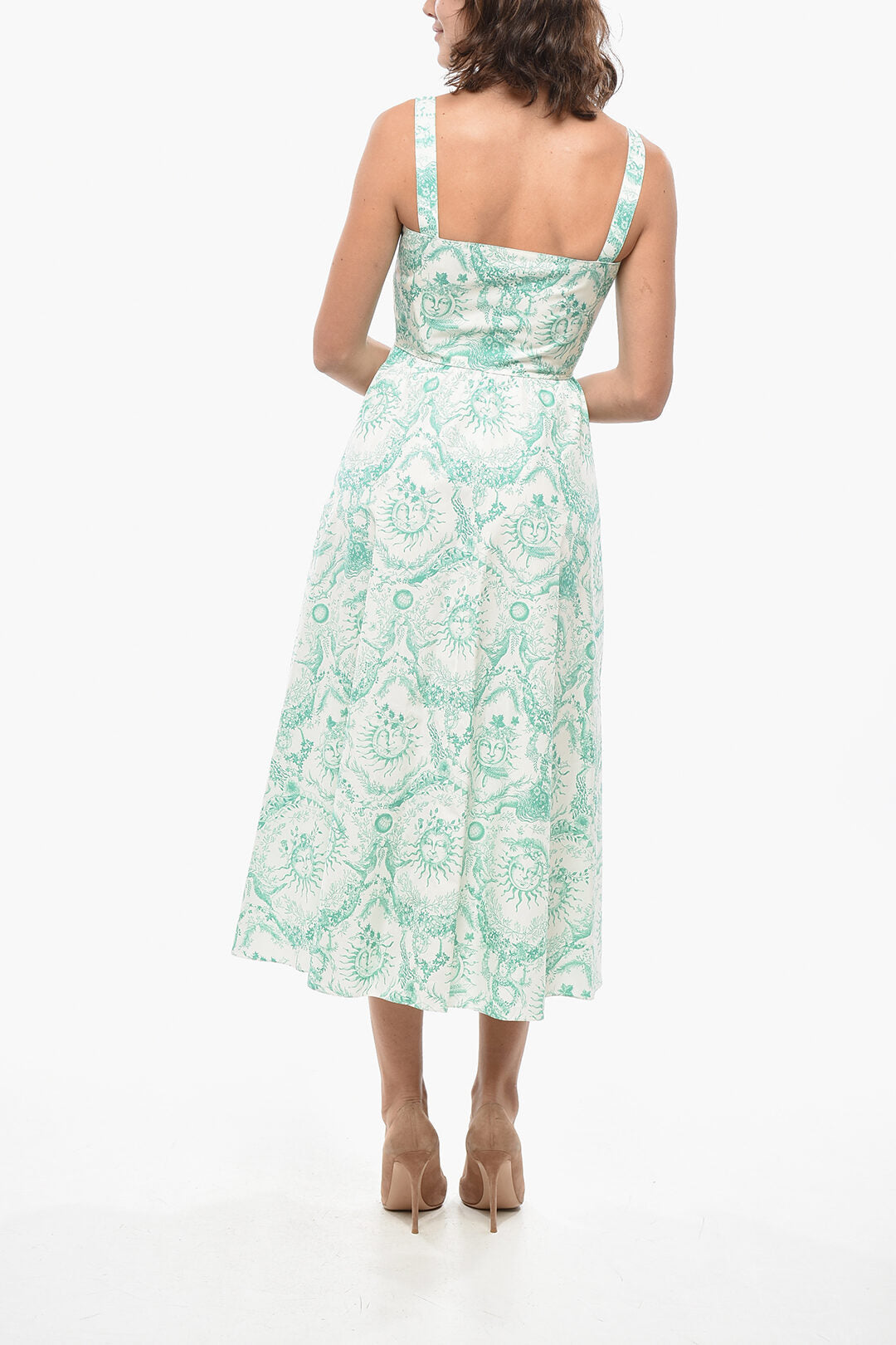 Dior 3000~Flared Cotton-Blend Shirt Dress With Azulejo Print, view 2