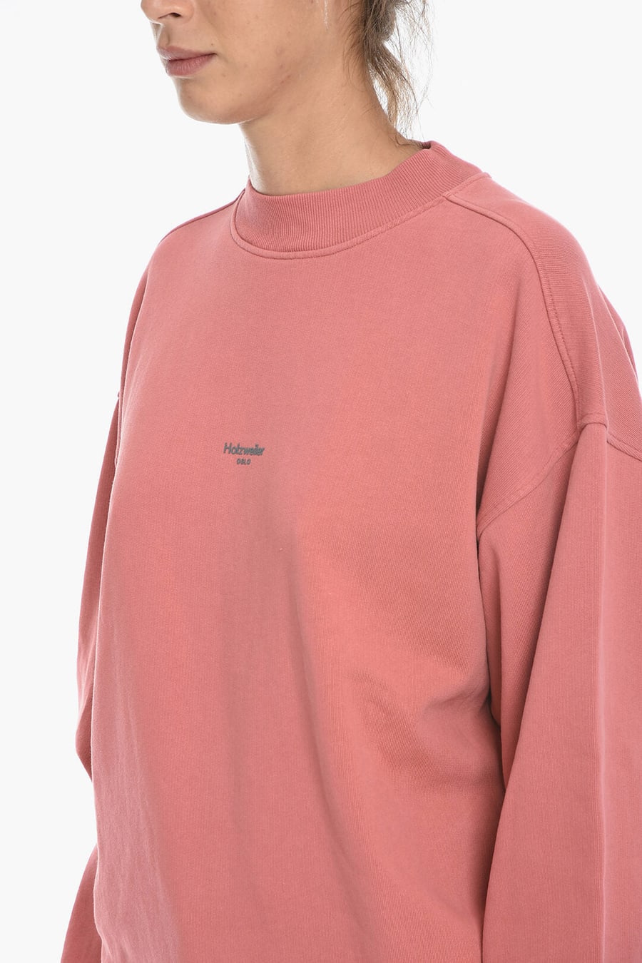 Holzweiler 3050~Brushed Cotton Crewneck Sweatshirt MEZZANINE OSLO, view 3