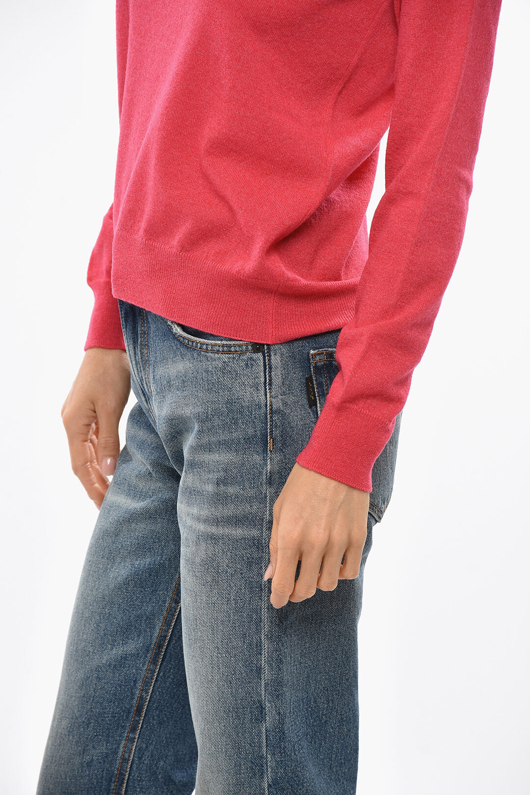 Malo 3050~Cashmere Blend Crewneck Sweater, view 2