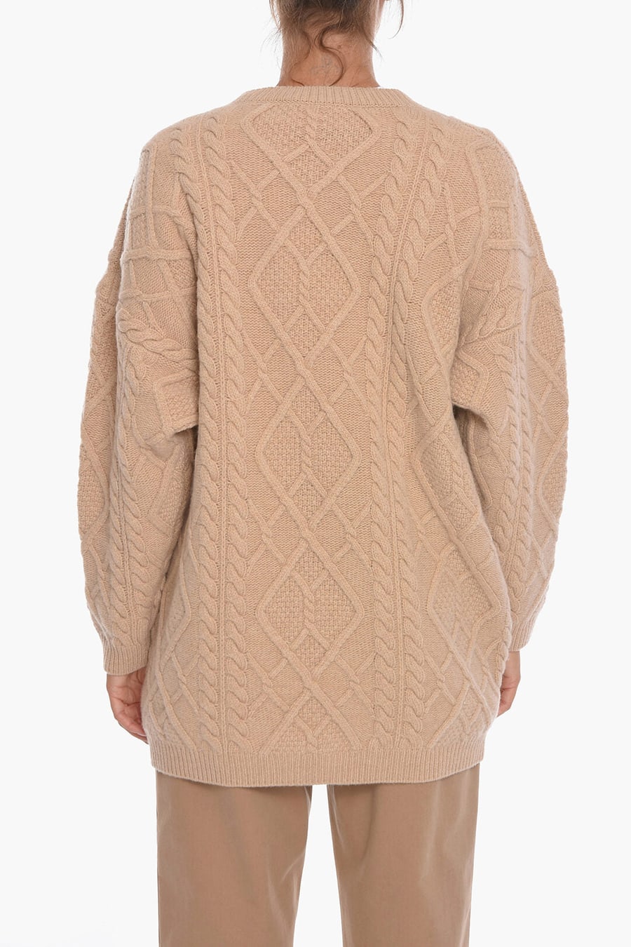 Stella McCartney 3050~Oversized Aran Wool Pullover CABLE, view 2