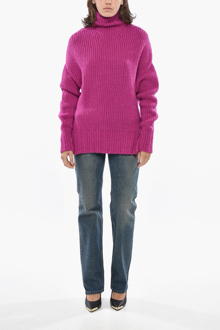 Lanvin 3050~Turtleneck Pullover ROULE in Mixed Wool