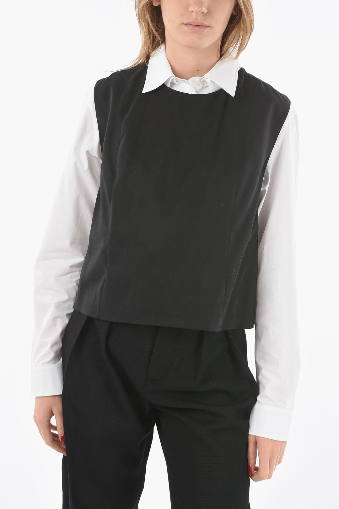 Ixos 3500~Crewneck Gilet DIAMOND with 3 Side Buttons