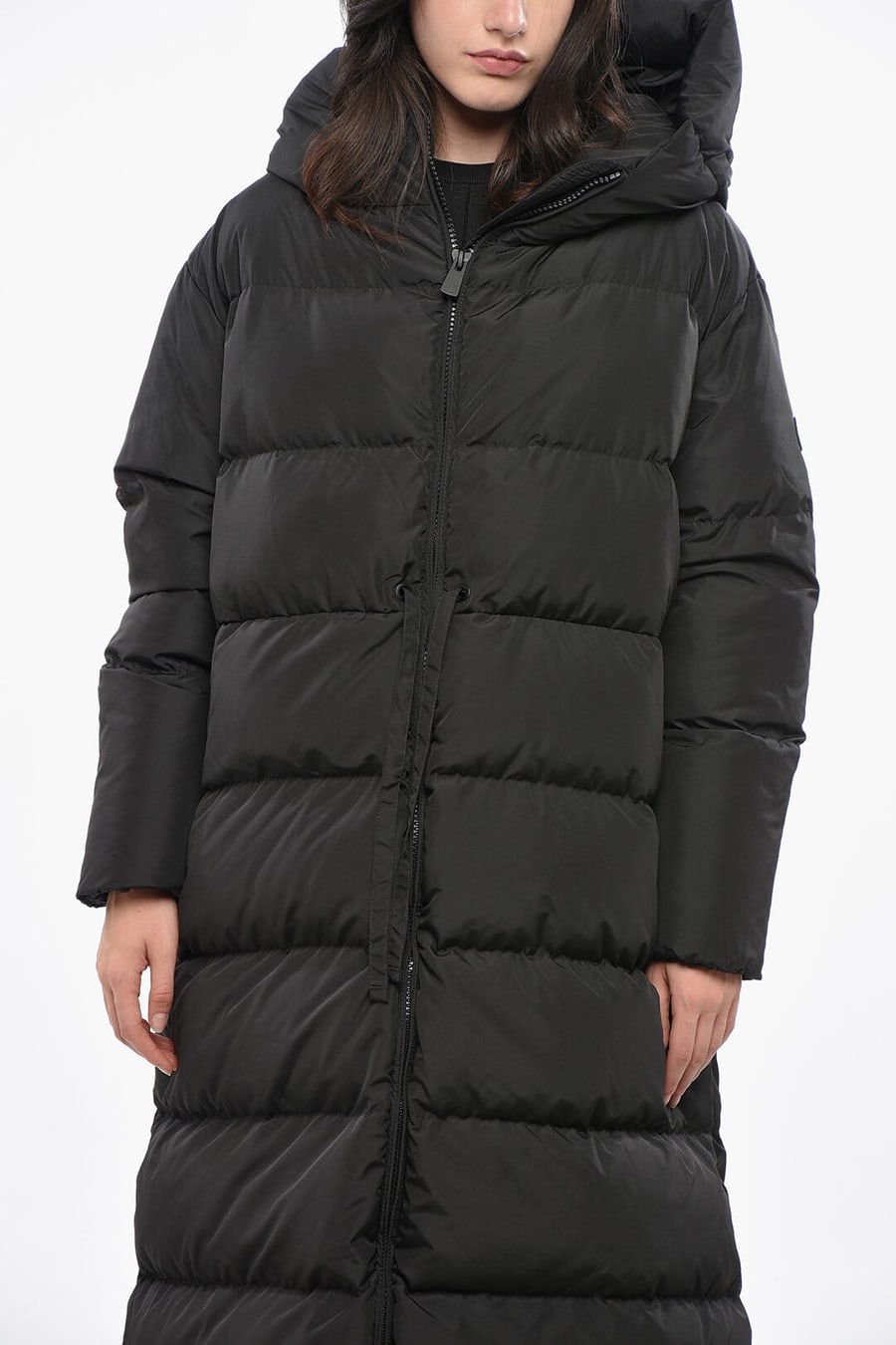 Bacon 3500~Long Down Jacket CLOUD GIANT in Solid Color with Hood, view 4