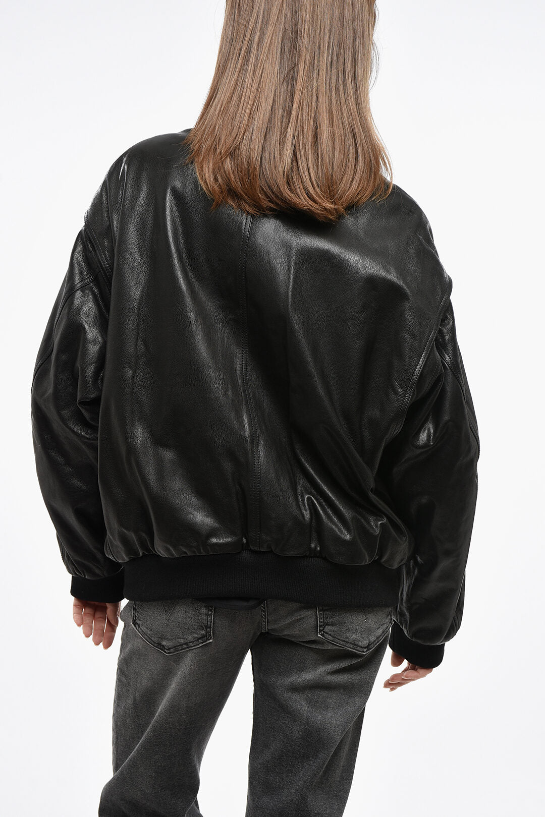 Dsquared2 3500~Oversize-Fit Leather Bomber Jacket