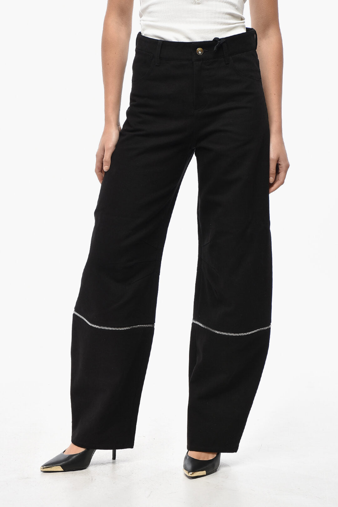 Moncler 3500~WILLOW SMITH Modular High-Waist Cotton Trousers