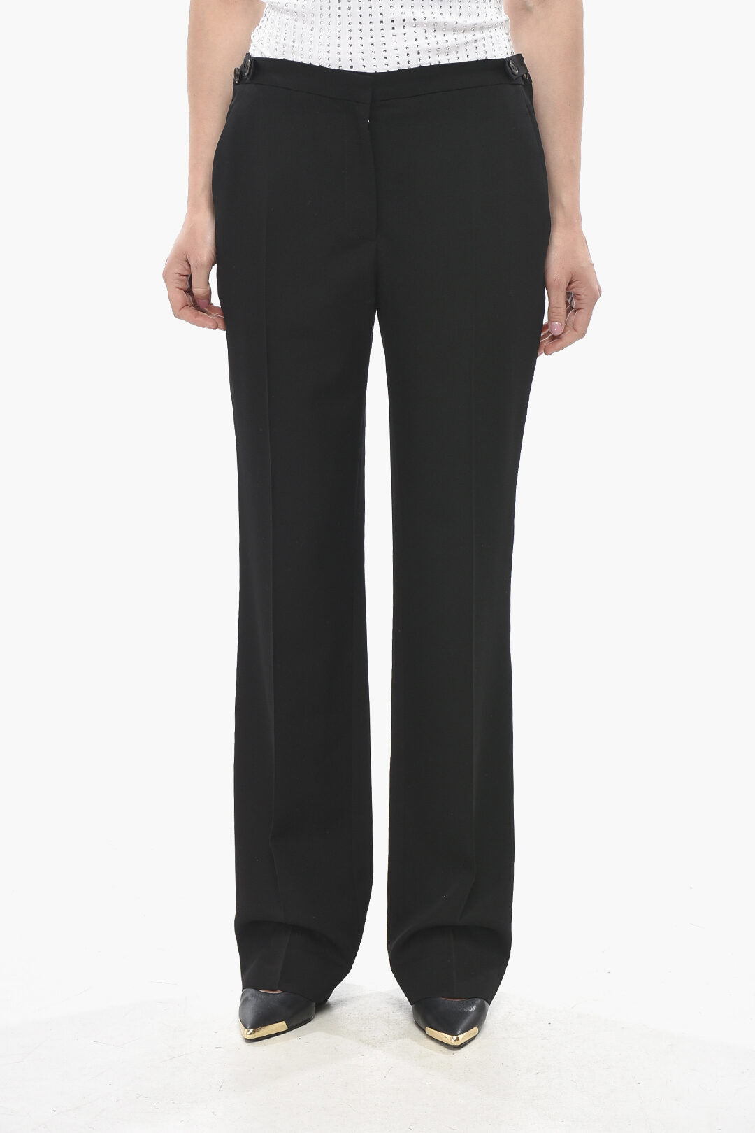 The Row 3500~Wool Trousers JESSE with Silk Details, view 2