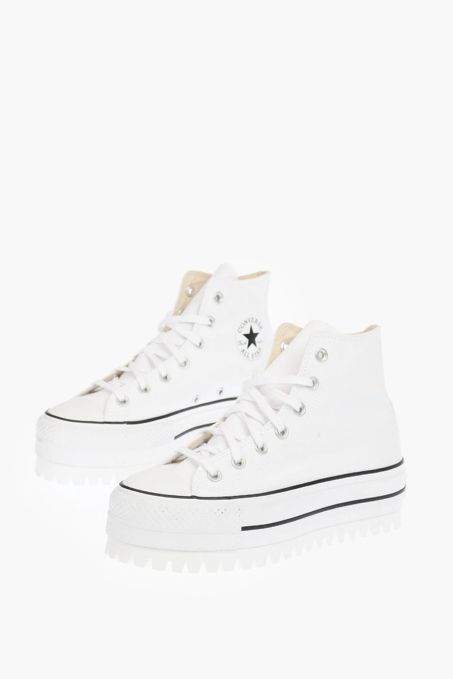 Converse 0405~ALL STAR CHUCK TAYLOR Fabric Sneakers with 4cm Platform