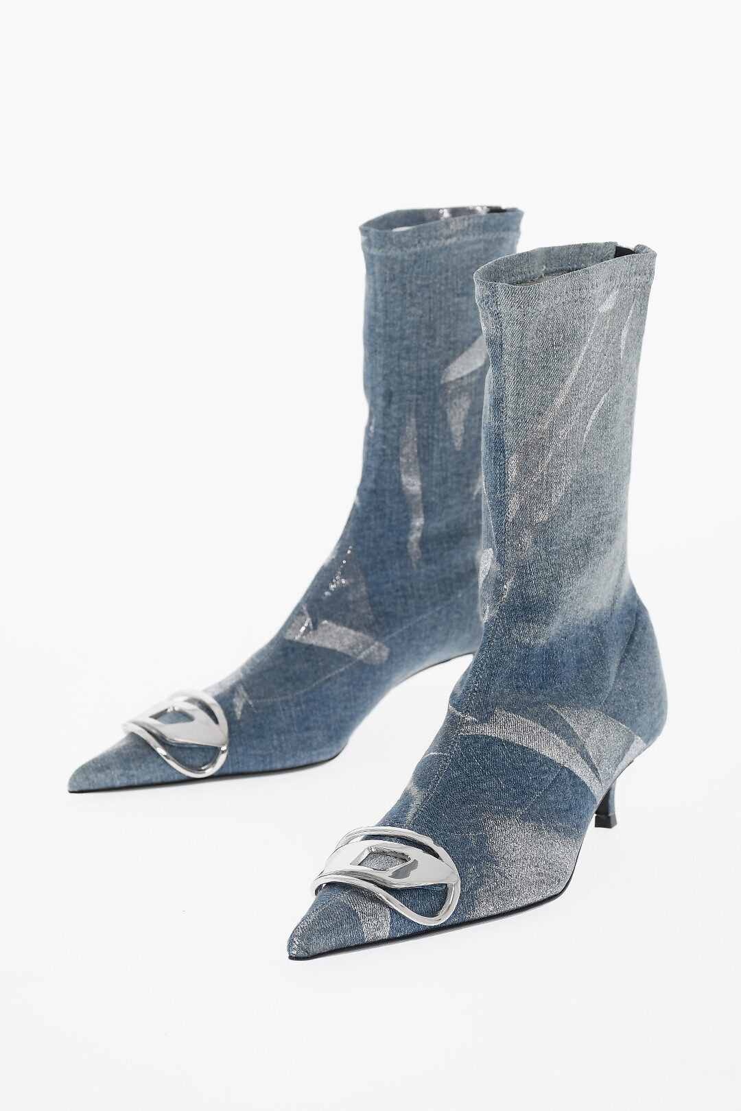 Diesel 0405~Denim Ankle Boots D-VENU with Front Monogram 5.5cm