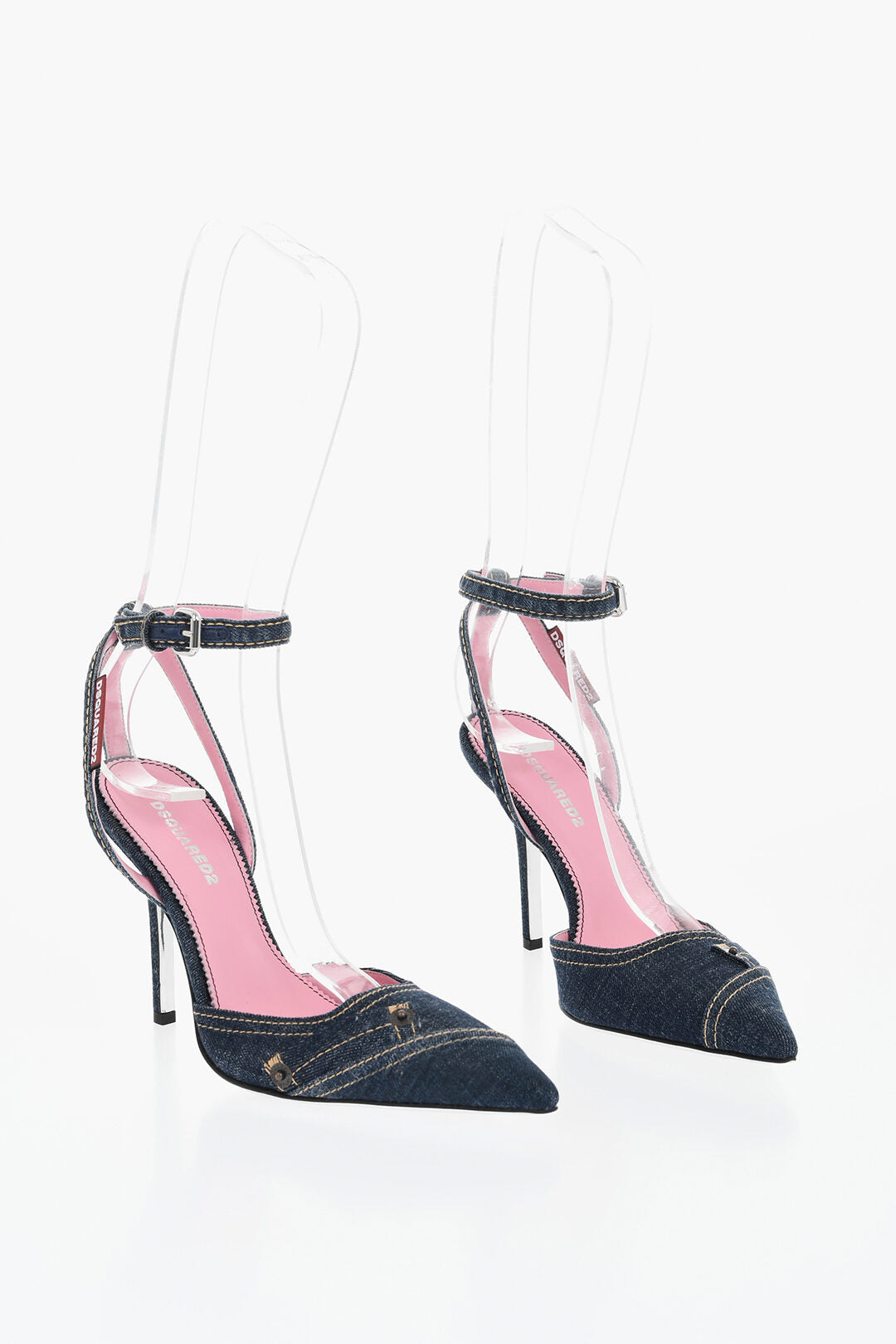 Dsquared2 0405~Denim Ankle Strap Pumps 10cm