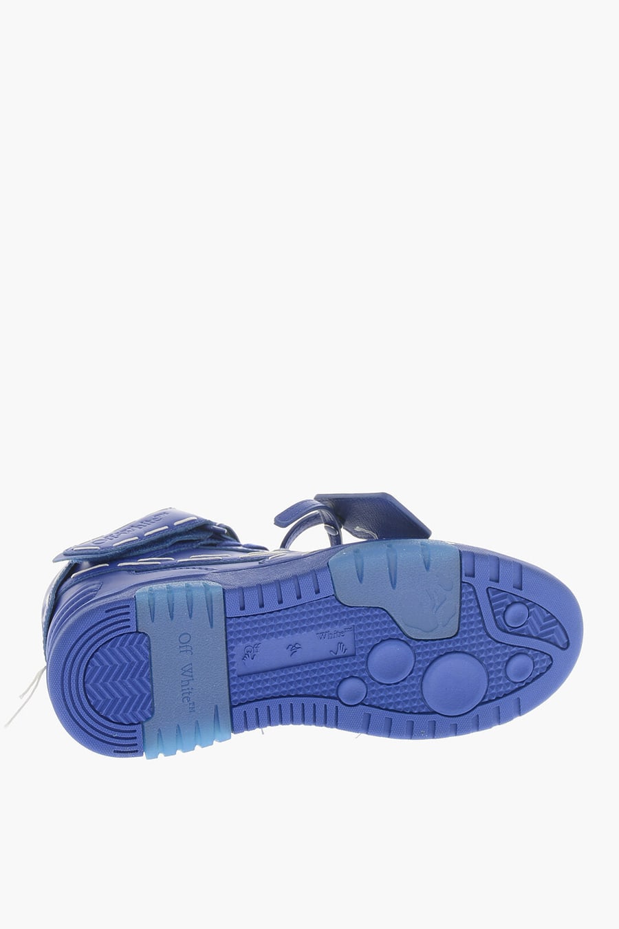 Off-White 0405~High-Top SARTORIAL STITCHING Leather Sneakers in Solid Color, view 5