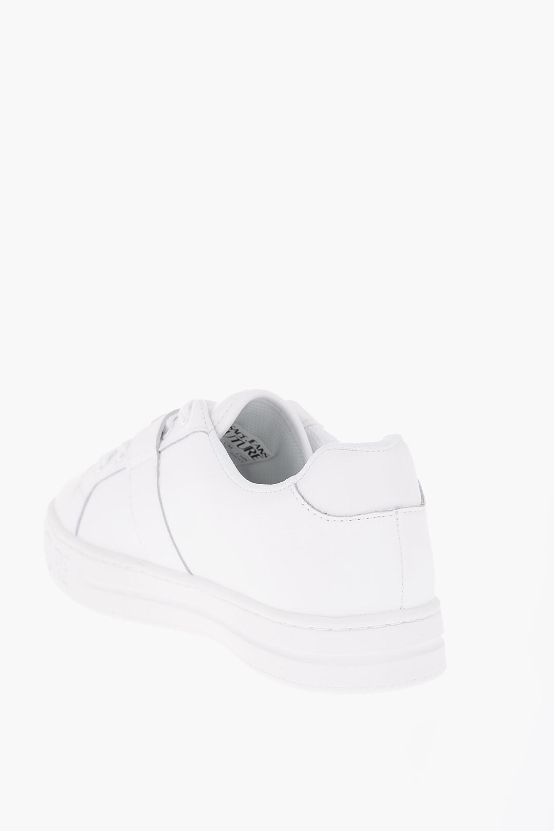 Versace 0405~JEANS COUTURE Leather Low-Top Sneakers with Oversized Decorative Buckle