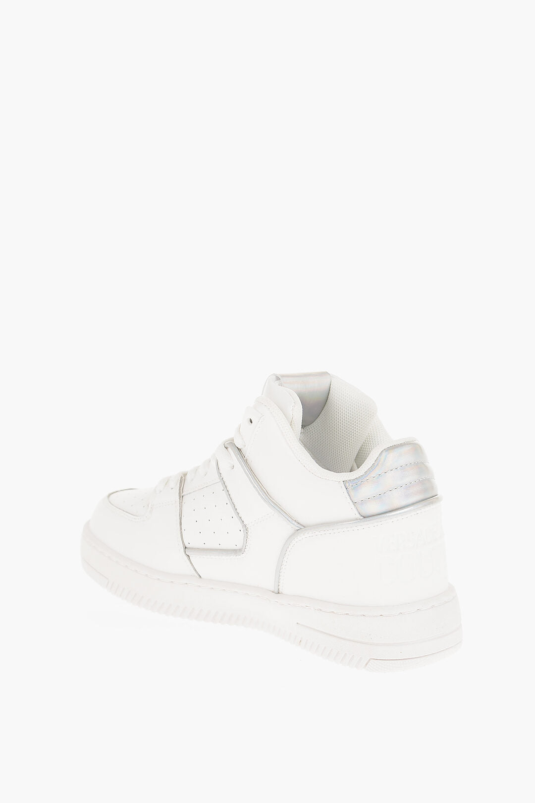 Versace 0405~JEANS COUTURE Leather Sneakers MEYSSA with Iridescent Detail, view 2