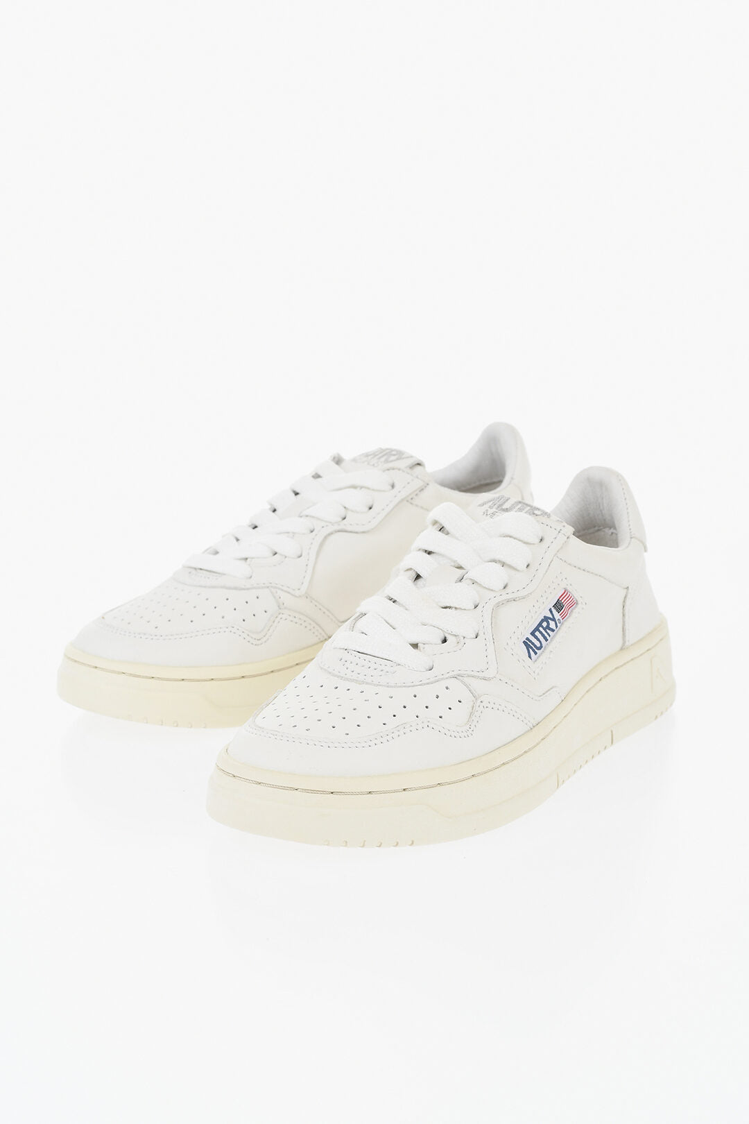 Autry 0405~Leather Low-Top Sneakers MEDALIST Solid-Color