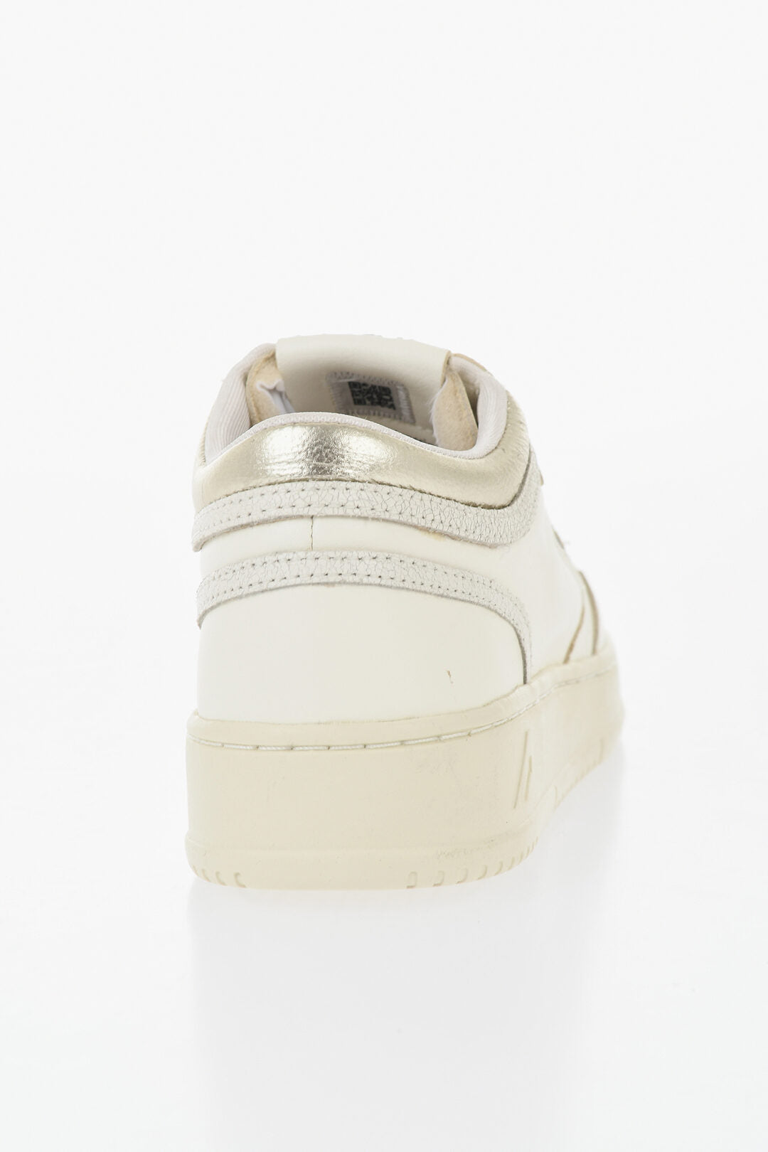 Autry 0405~Leather Low-Top Sneakers MEDWAY with Metallic Detail, view 2