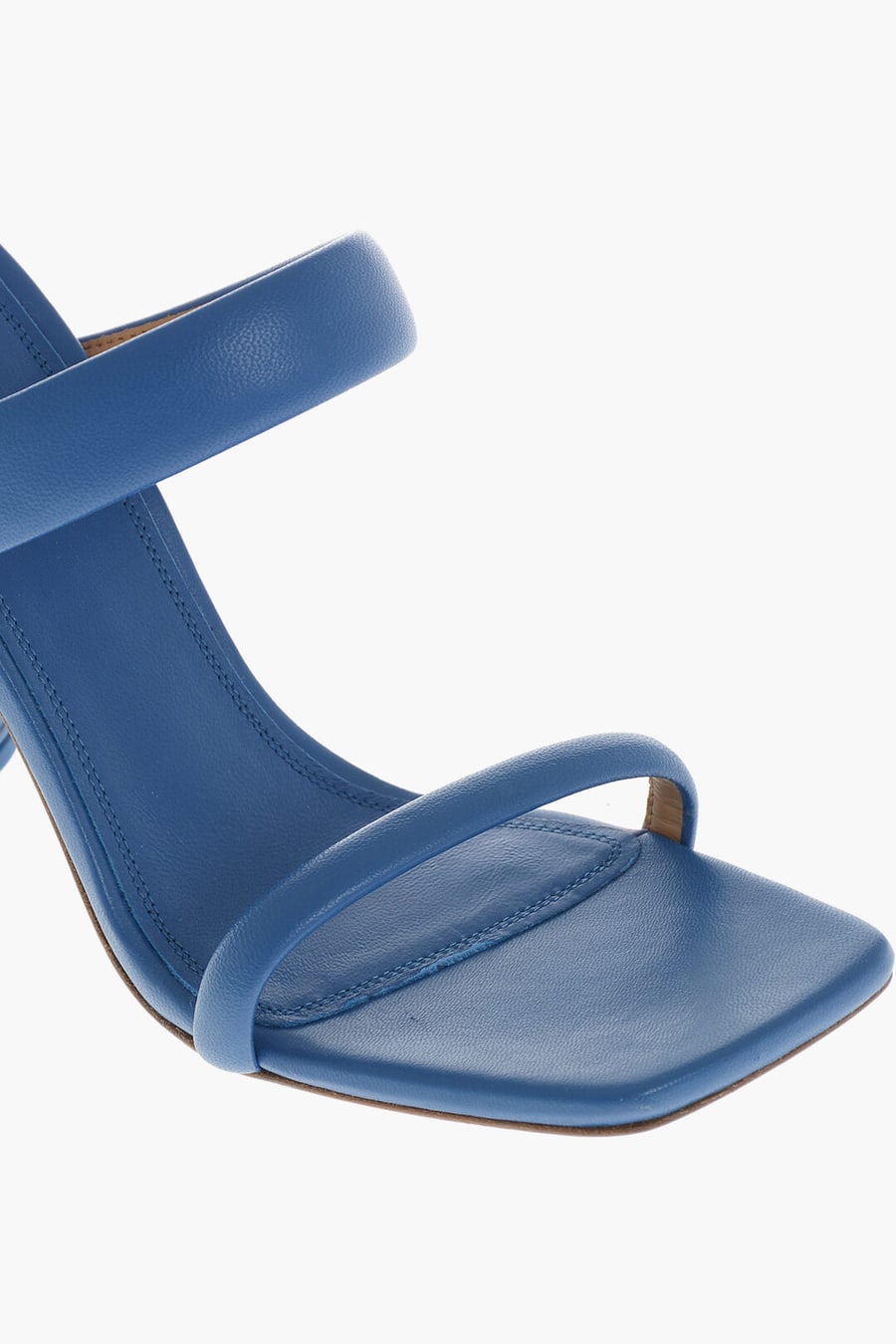 Off-White 0405~Leather Sandals With Decorative Spring-Shaped Heel 12cm, view 4