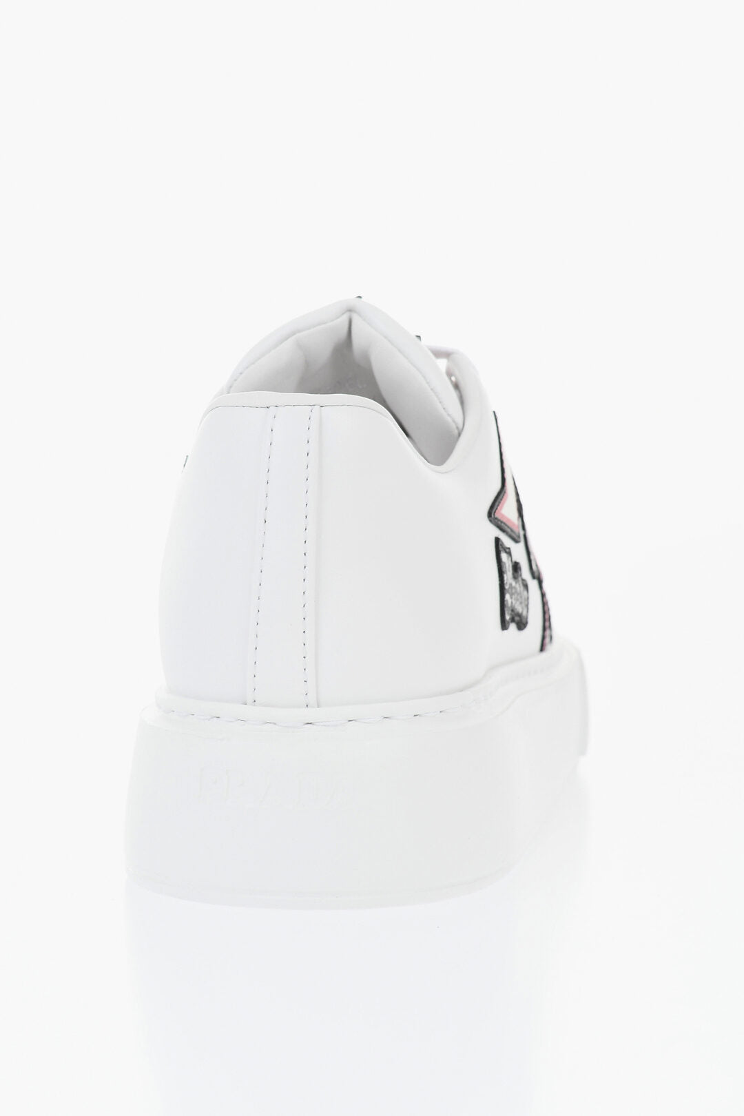 Prada 0405~Leather Sneakers TATTOOED with Rubber Sole