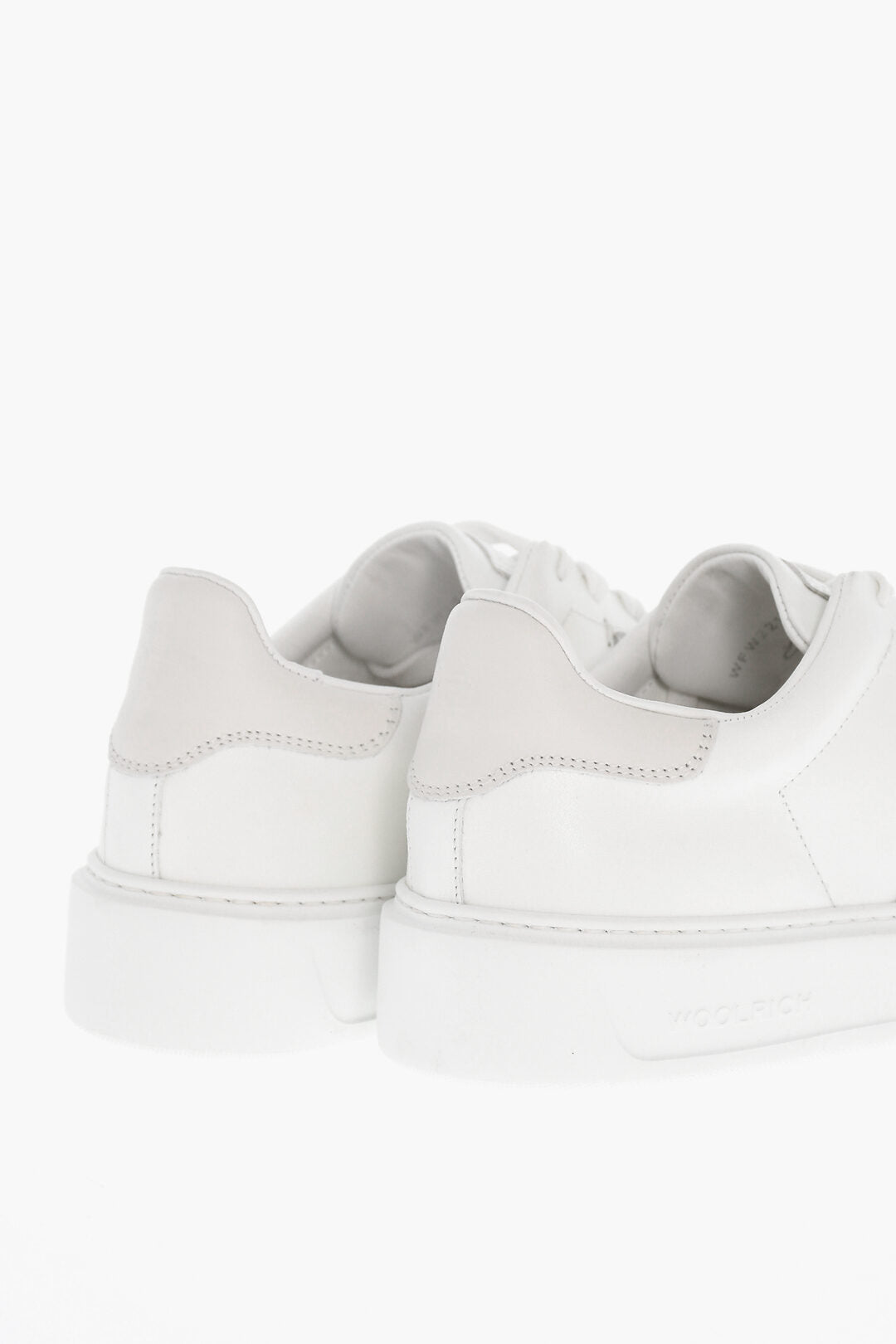 Woolrich 0405~Low-Top Leather Sneakers with Contrasting Detail, view 2