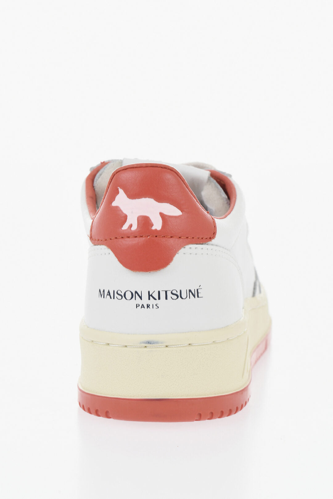 Autry 0405~MAISON KITSUNE' Bicolour Leather Low-Top Sneakers MEDALIST