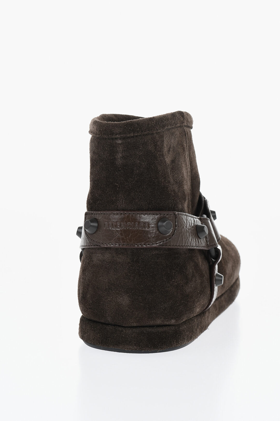 Balenciaga 0405~Suede Ankle Boots ALASKA With Studded Detail, view 2
