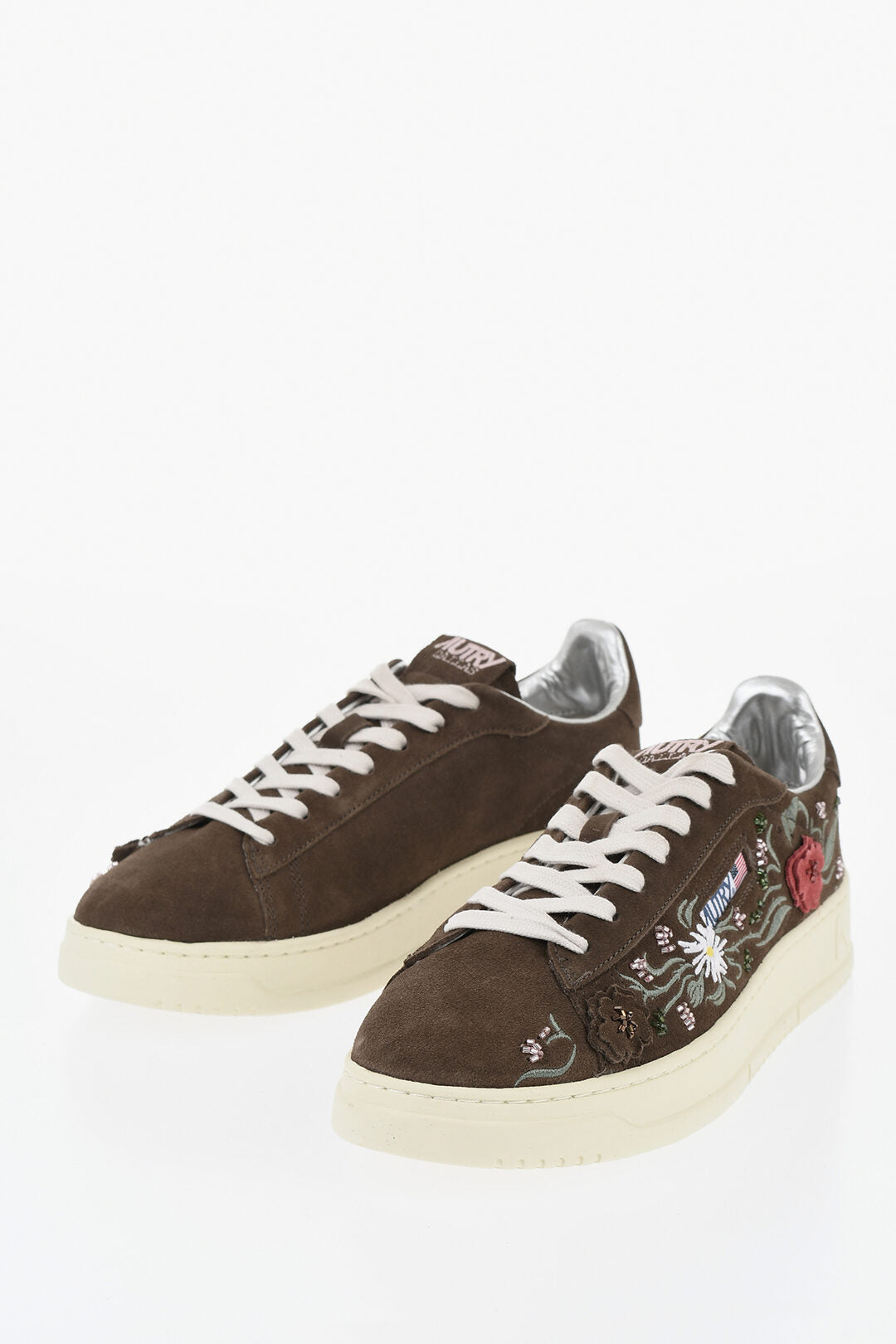 Autry 0405~Suede Low-Top Sneakers DALLAS with Floral Details