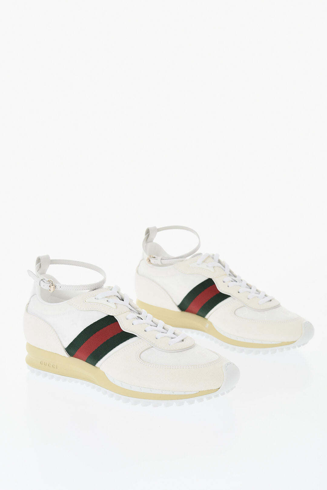 Gucci 0405~Suede sneakers with ankle strap
