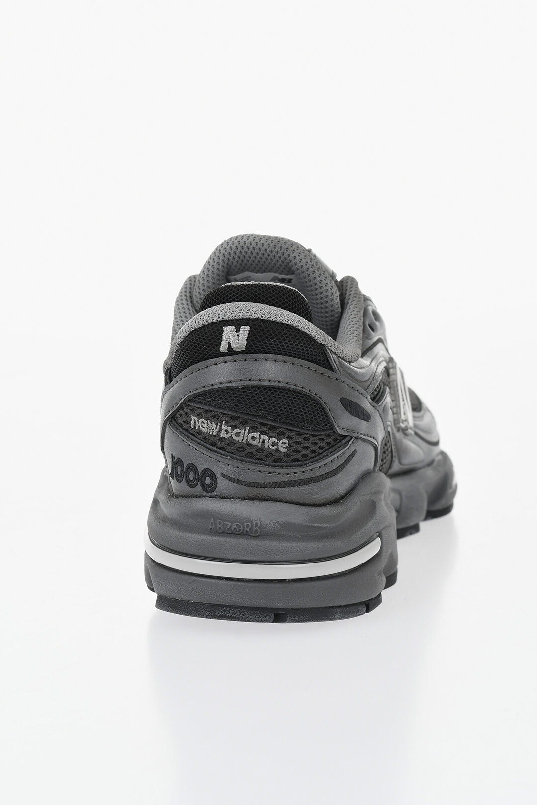 New Balance 0470~Leather and Textile Low-Top Sneakers 1000, view 2