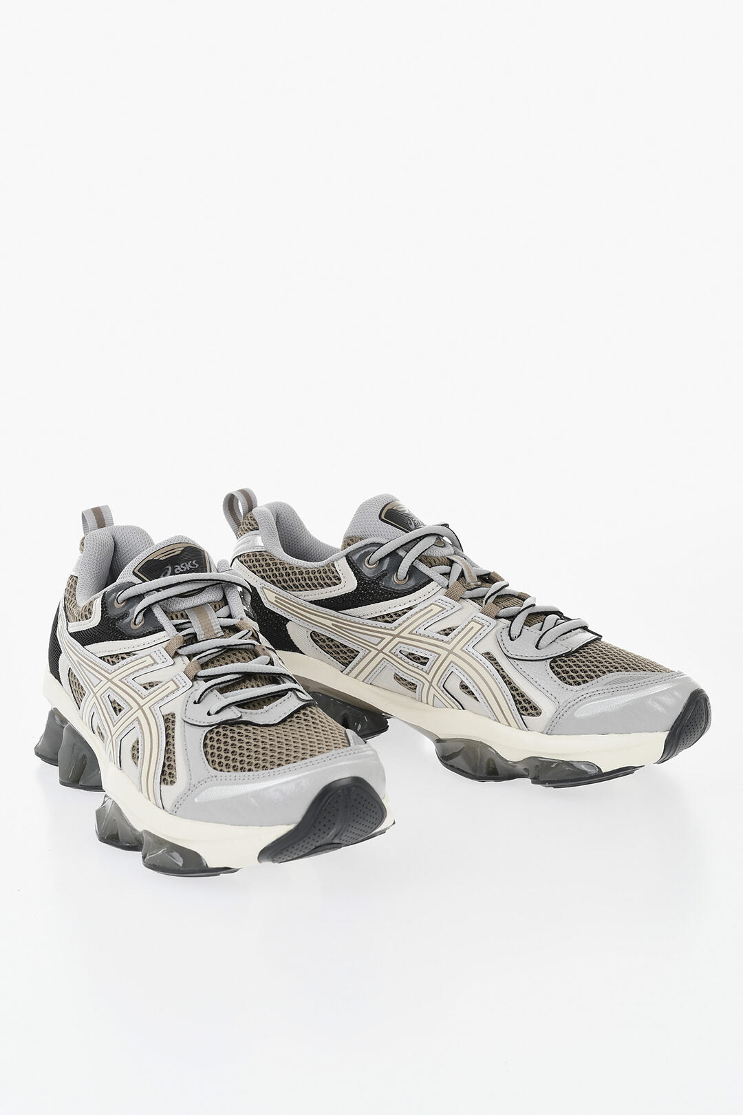 Asics 0470~Vegan Leather And Fabric Low-Top Sneakers