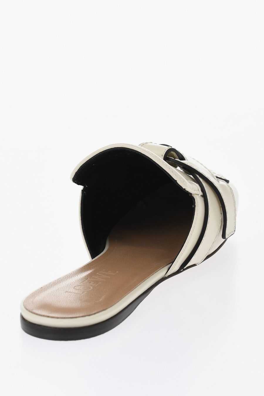 Loewe 0500~Leather Clogs With Square Toe, view 2