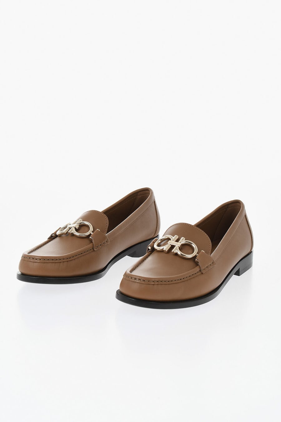 Ferragamo 0003~Leather Loafers ROLO with Monogram
