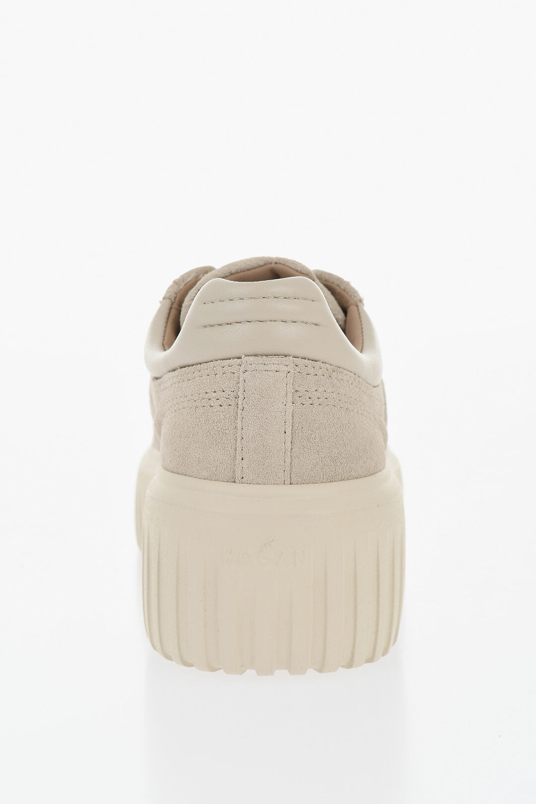 Hogan 0500~Low H-STRIPES Suede Sneakers with 5cm Platform Sole, view 2
