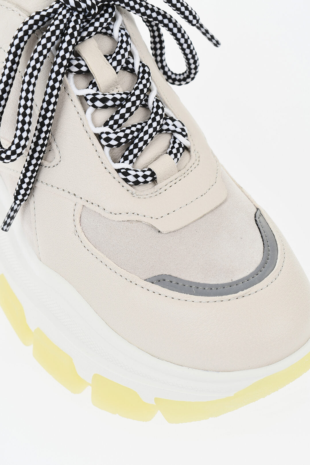 Prada 0500~Platform Suede Sneakers with Velcro Detail, view 2