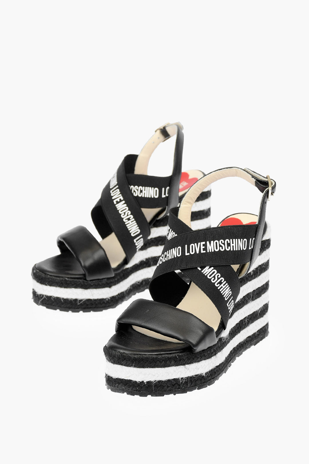 Moschino 0550~LOVE Leather Rope Sandals with Logo 12cm