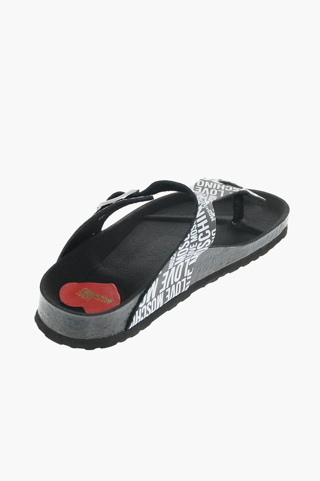Moschino 0550~LOVE MOSCHINO Two-Tone Thong Sandals BIRKI30 with Logo Print, view 2