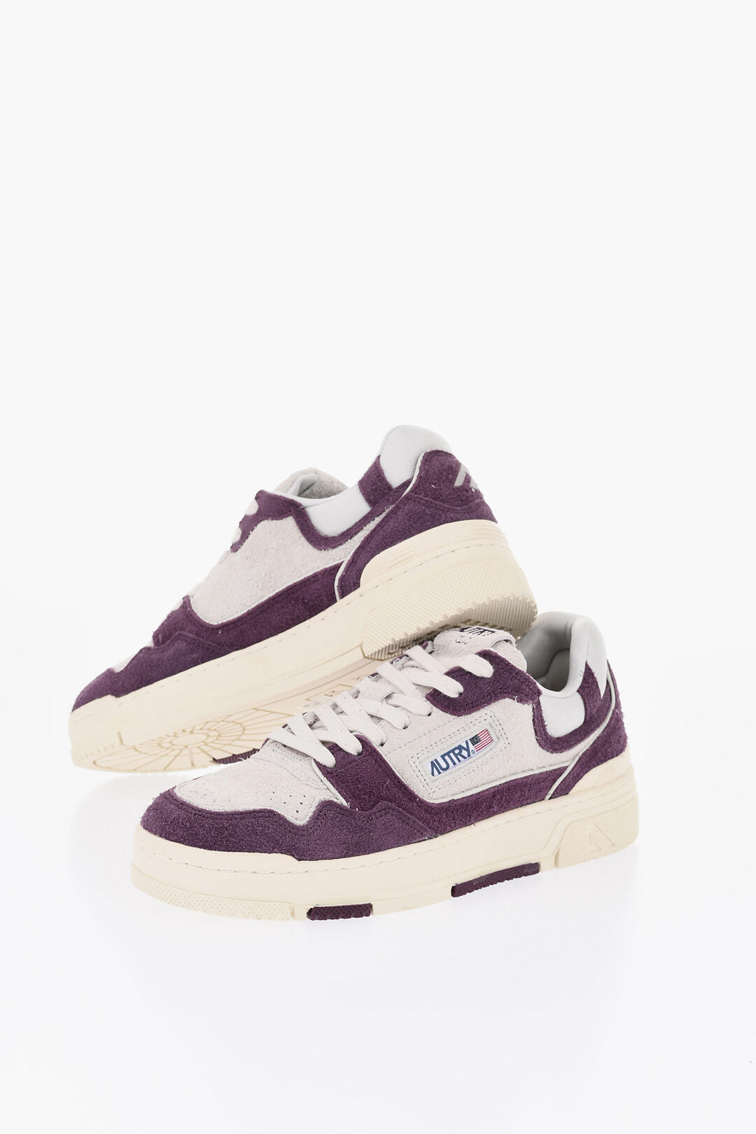 Autry 0550~Low-Top Two-Tone Suede Sneakers CLC