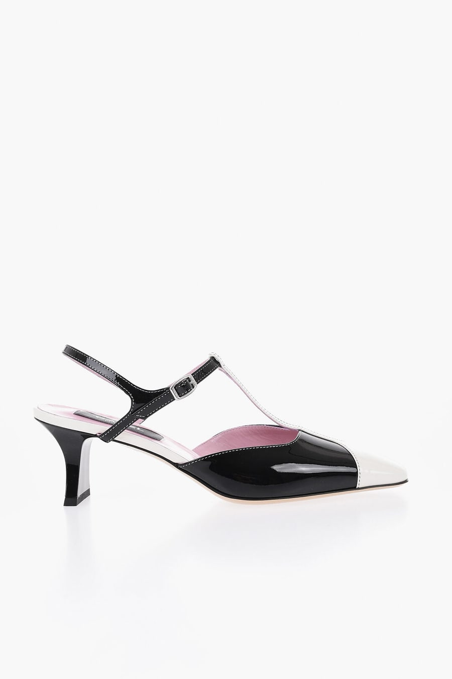 Carel Paris 0550~Two-Tone Patent T-Bar Pumps ISADORA 7cm, view 3