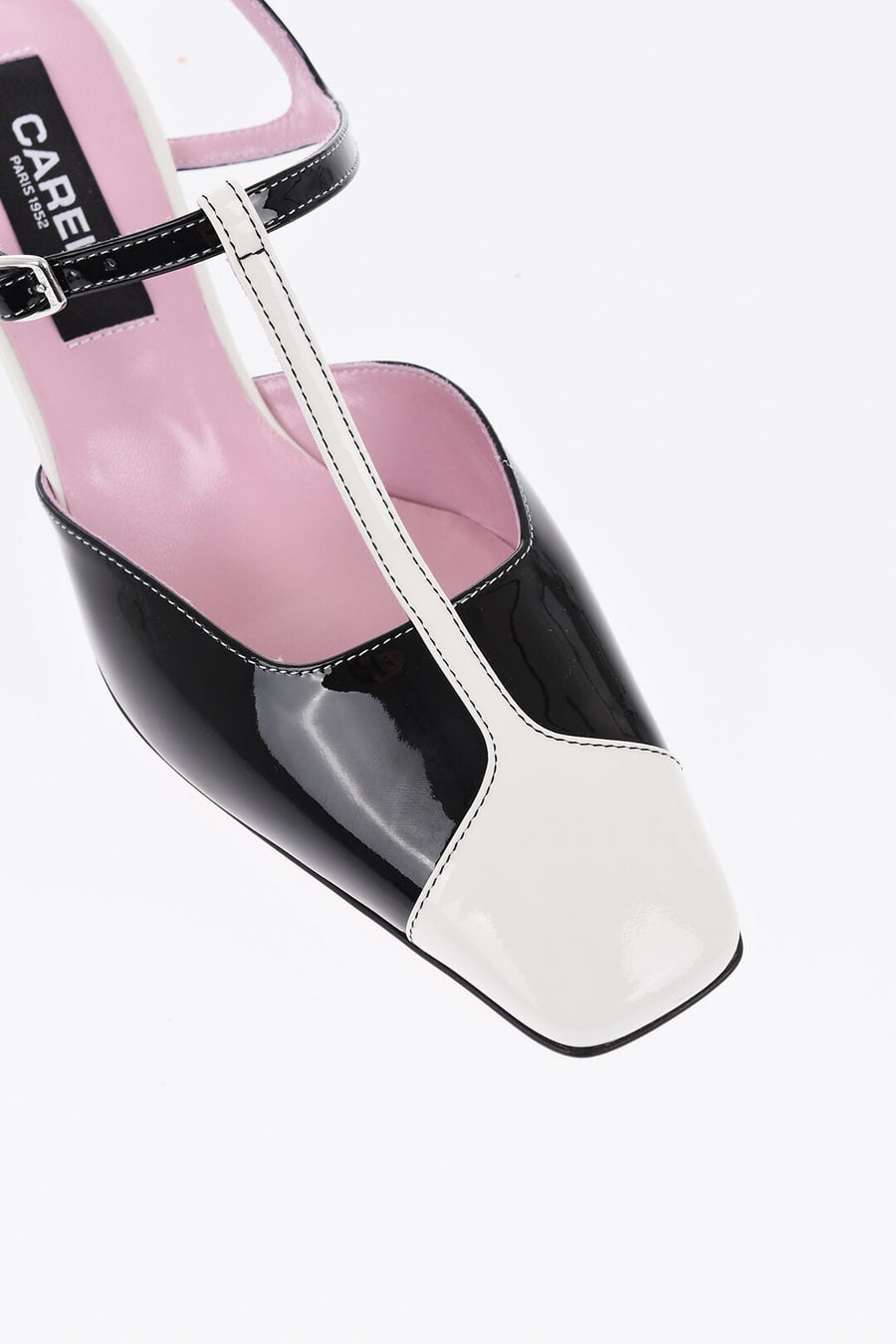 Carel Paris 0550~Two-Tone Patent T-Bar Pumps ISADORA 7cm, view 4