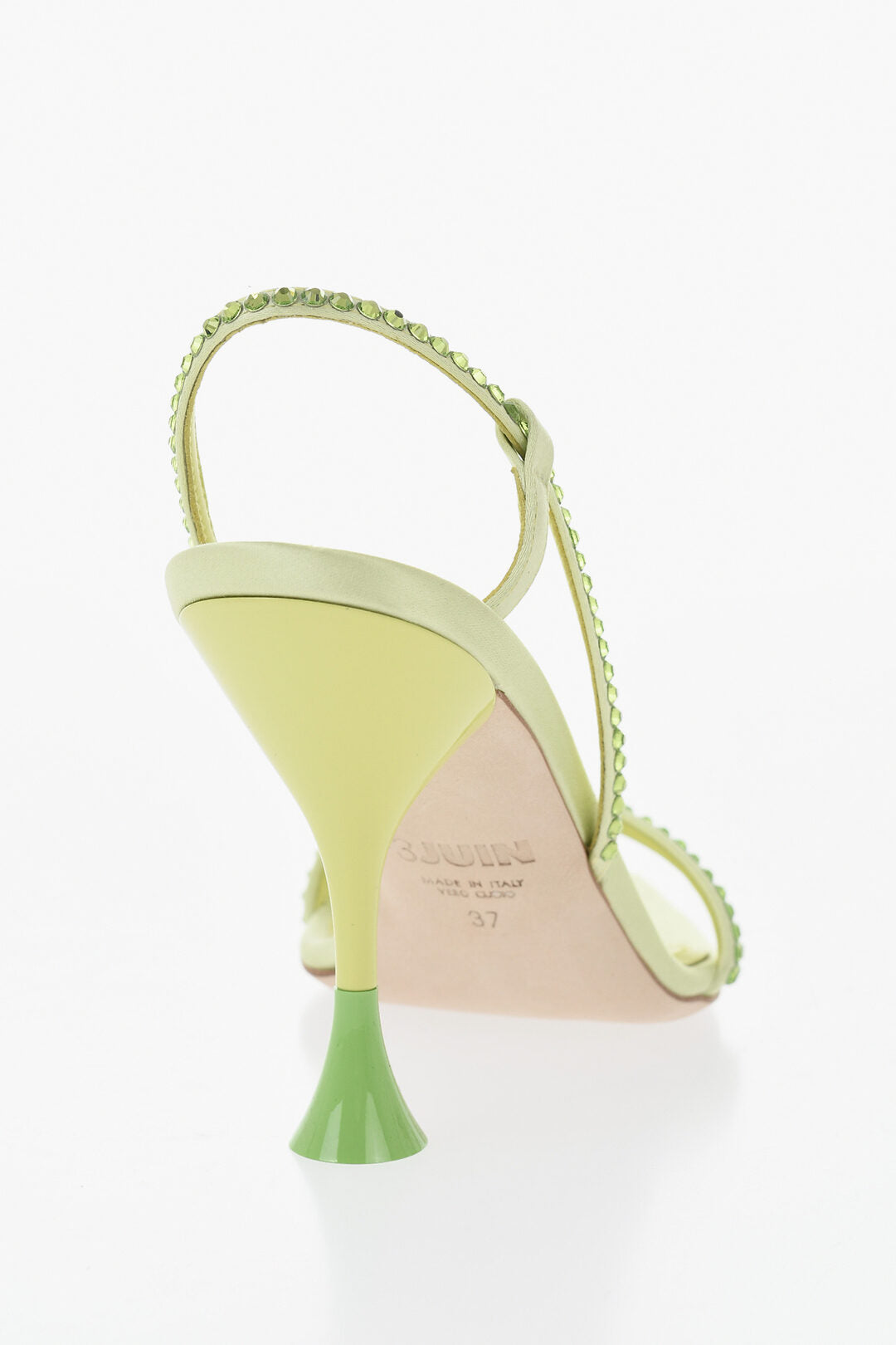 3Juin 0850~Satin Sandals ELOISE with Crystals 10cm