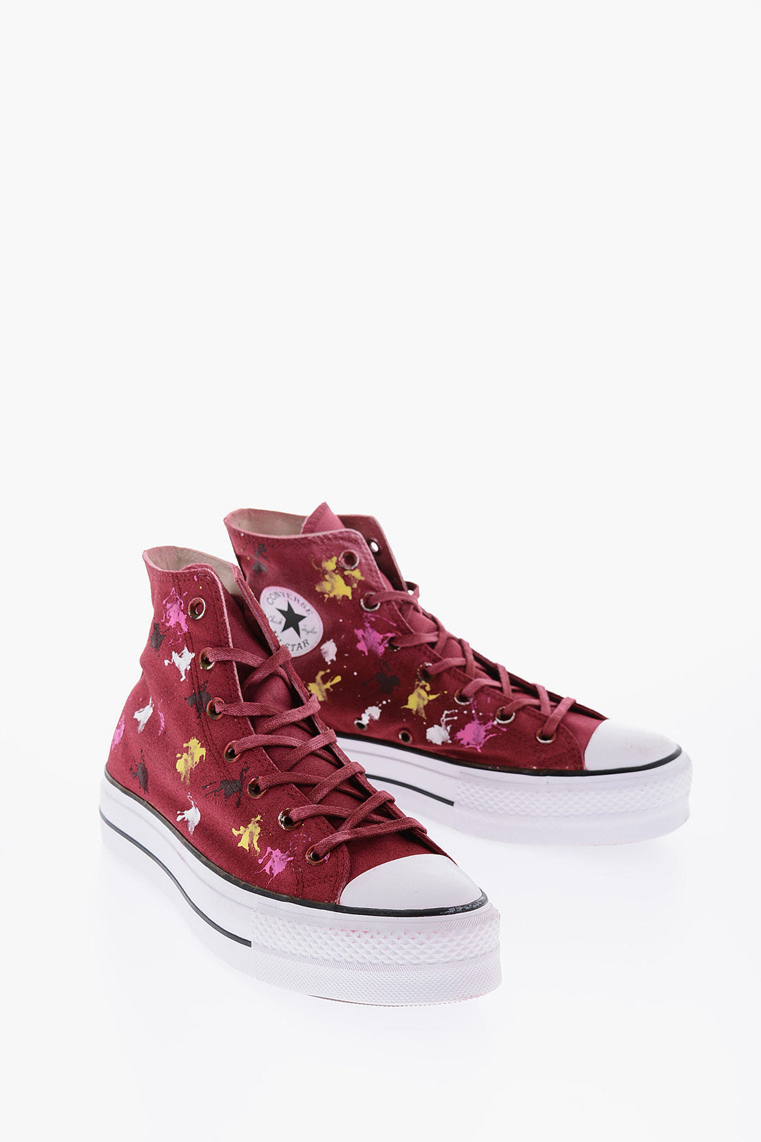 Converse 0900~ALL STAR CHUCK TAYLOR High-Top Sneakers Painting Effect 4cm