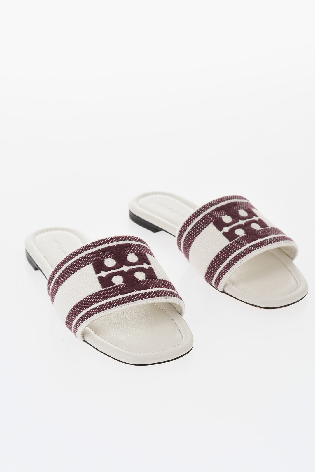 Tory Burch 0900~Jacquard Fabric Sandals with Embroidered Logo