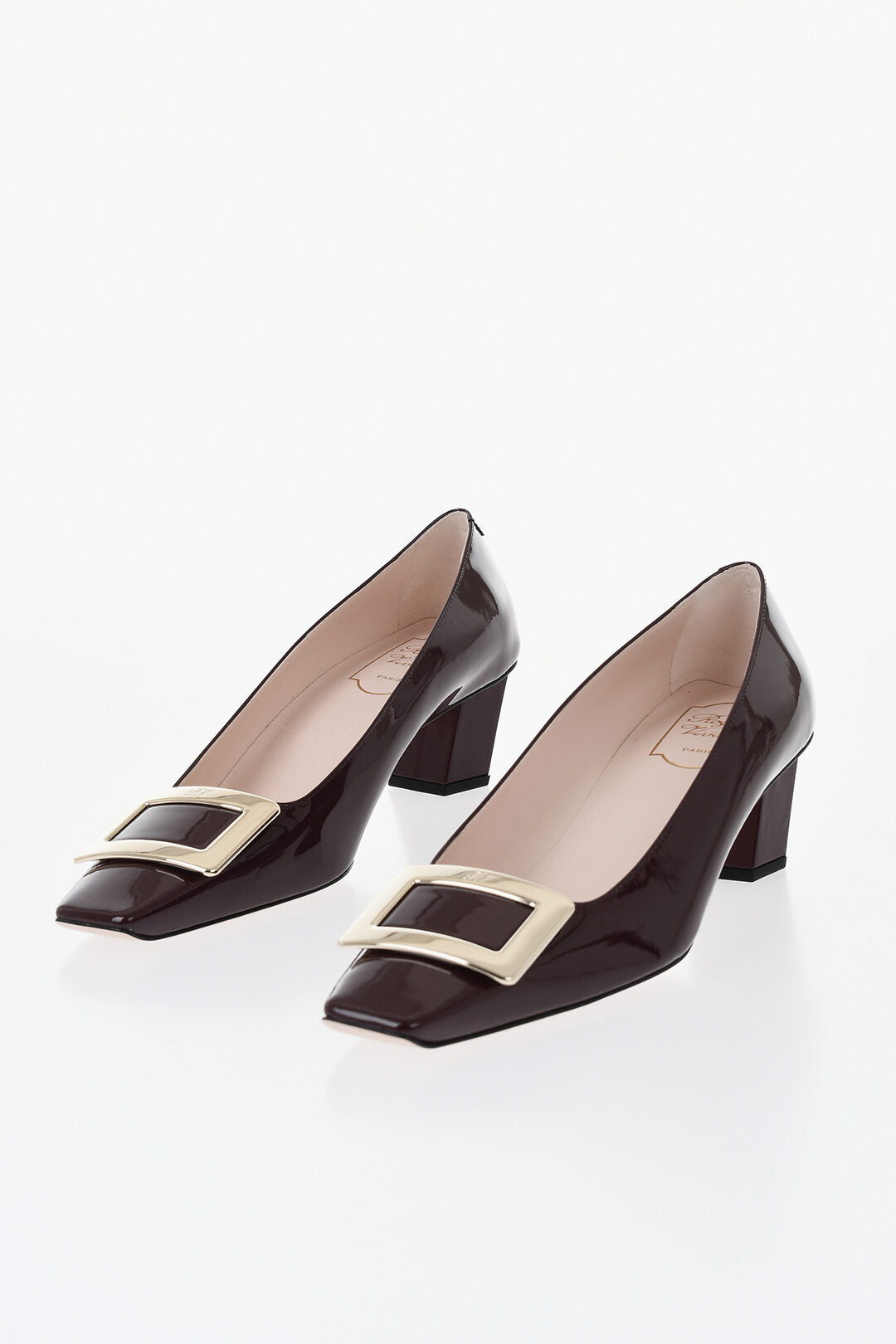 Roger Vivier 0900~Patent Leather Pumps BELLE with Front Detail 5cm