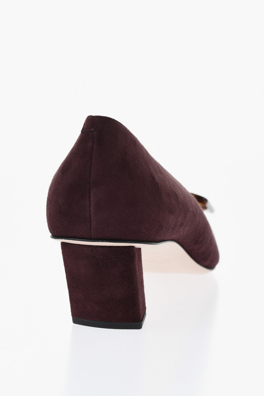 Roger Vivier 0900~Suede Pumps BELLE With Front Detail, view 2