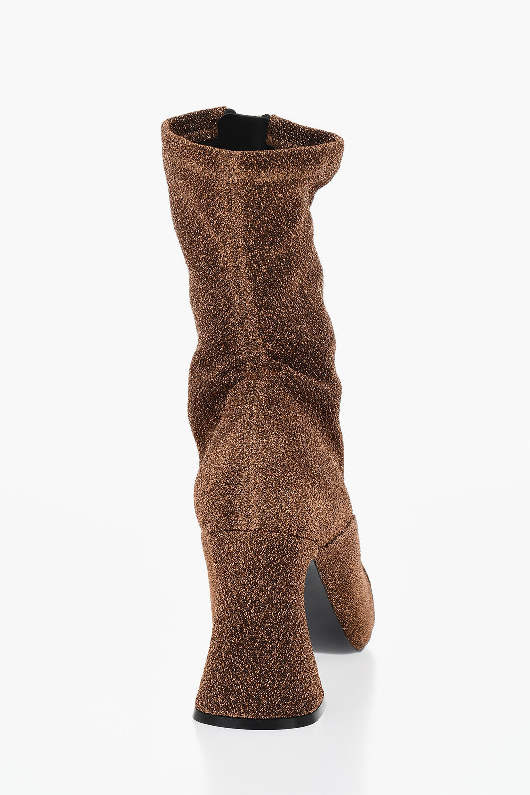 Stella McCartney 0950~Lurex Ankle Boots GROOVE with 9cm Front Full-Zip, view 2