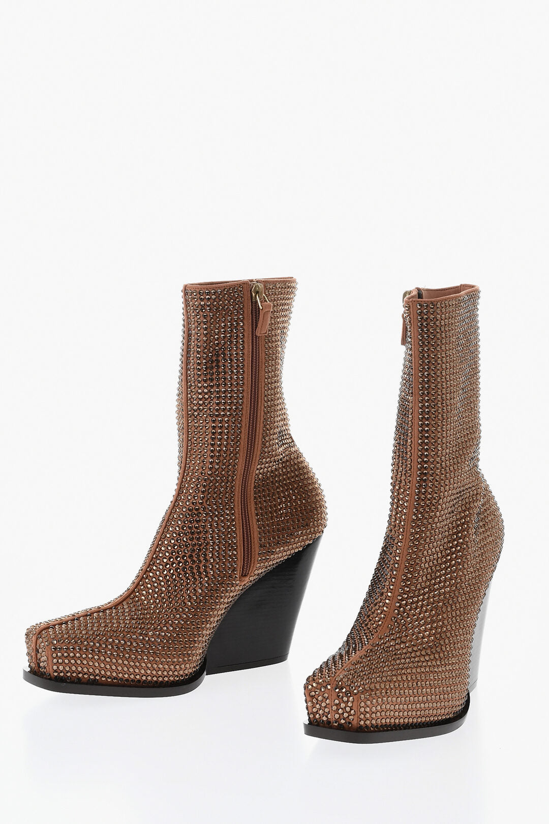 Stella McCartney 0950~Texan Ankle Boots COWBOY with All-Over Crystals 11cm